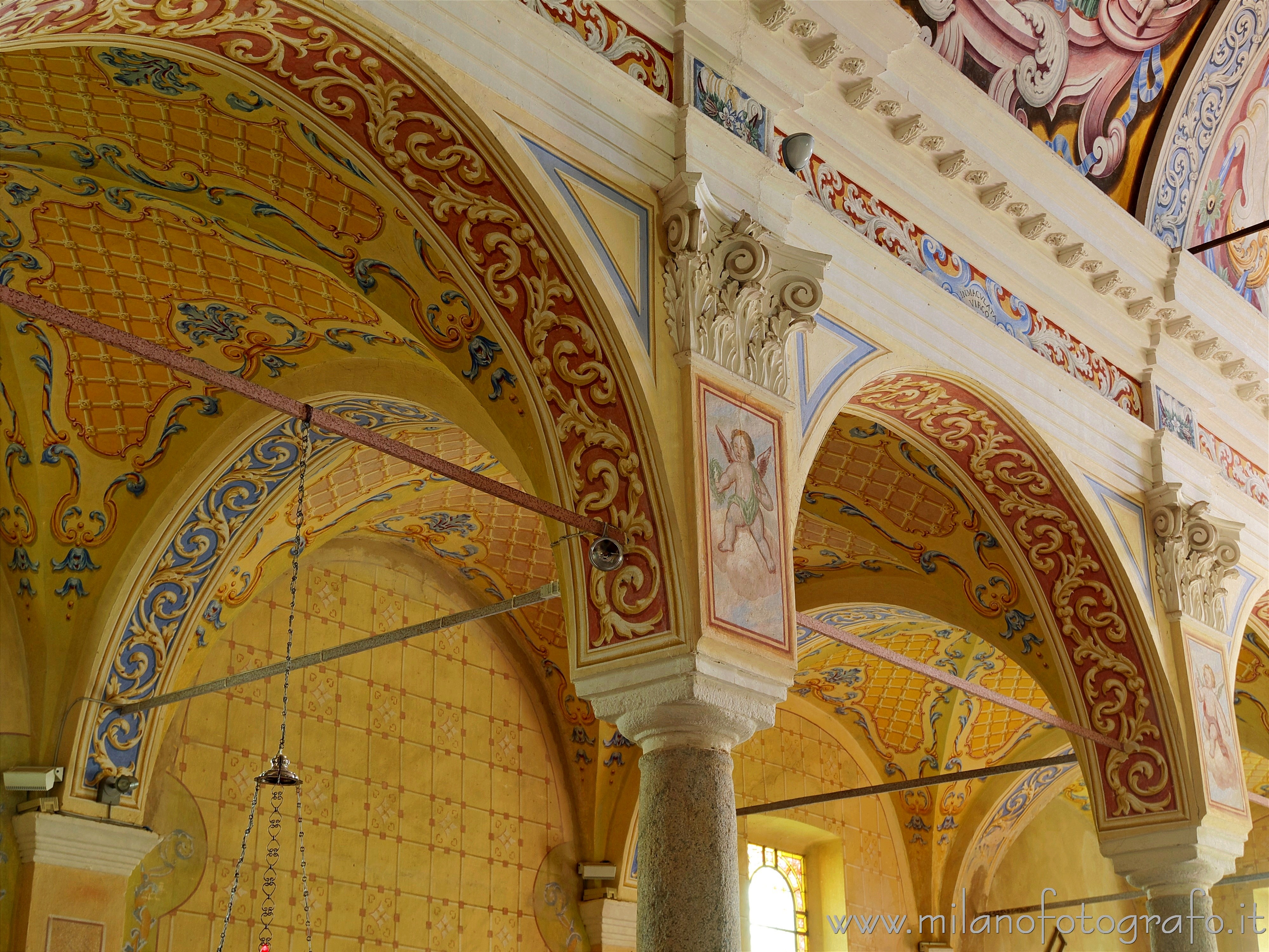 Trivero (Biella, Italy) - Baroque decorations inside the Large Church of the Sanctuary of the Virgin of the Moorland